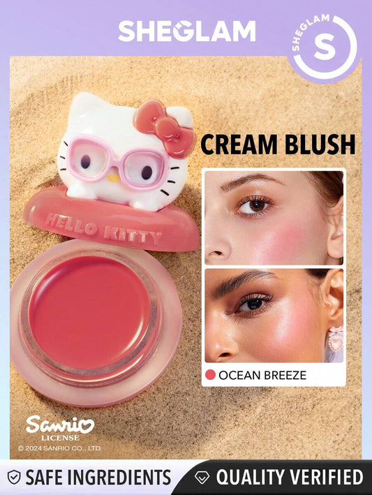 Hello Kitty｜SHEGLAM أحمر الخدود الكريمي Coastal Charm-Ocean Breeze