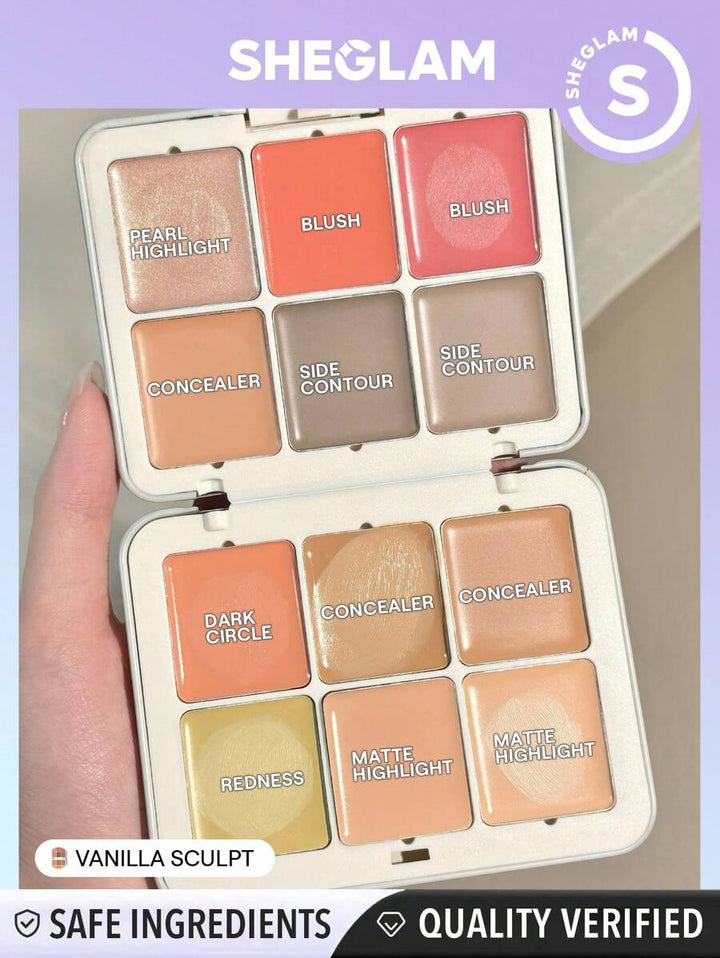 SHEGLAM Vanilla Sculpt باليت مكياج ألوان للوجه
