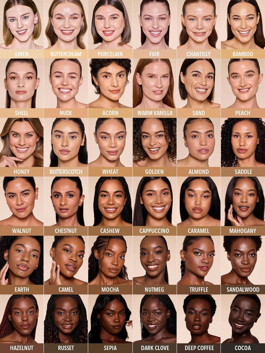 SHEGLAM كريم أساس سكين ماجنت عالي التغطية-Light Medium عيد الميلاد شتاء عيد الشكر مكياج حفلات