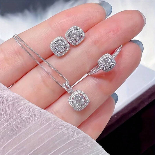 SHEIN مجموعة مجوهرات فاخره تتكون من 4 قطع