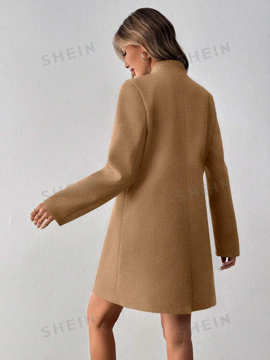 SHEIN LUNE جاكيت نسائية طويلة الأكمام مناسبة مع أزرار