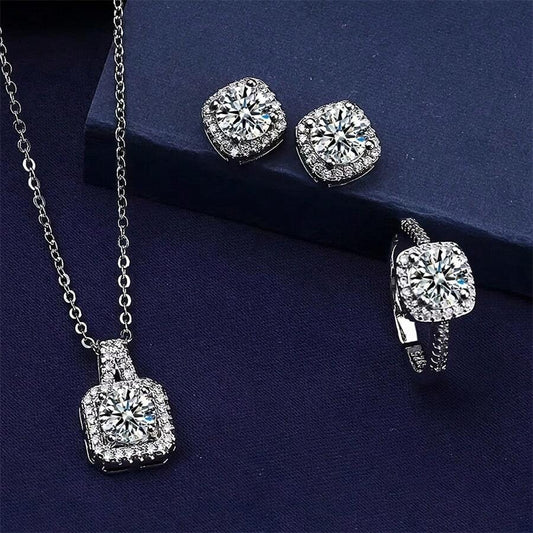 SHEIN مجموعة مجوهرات فاخره تتكون من 4 قطع
