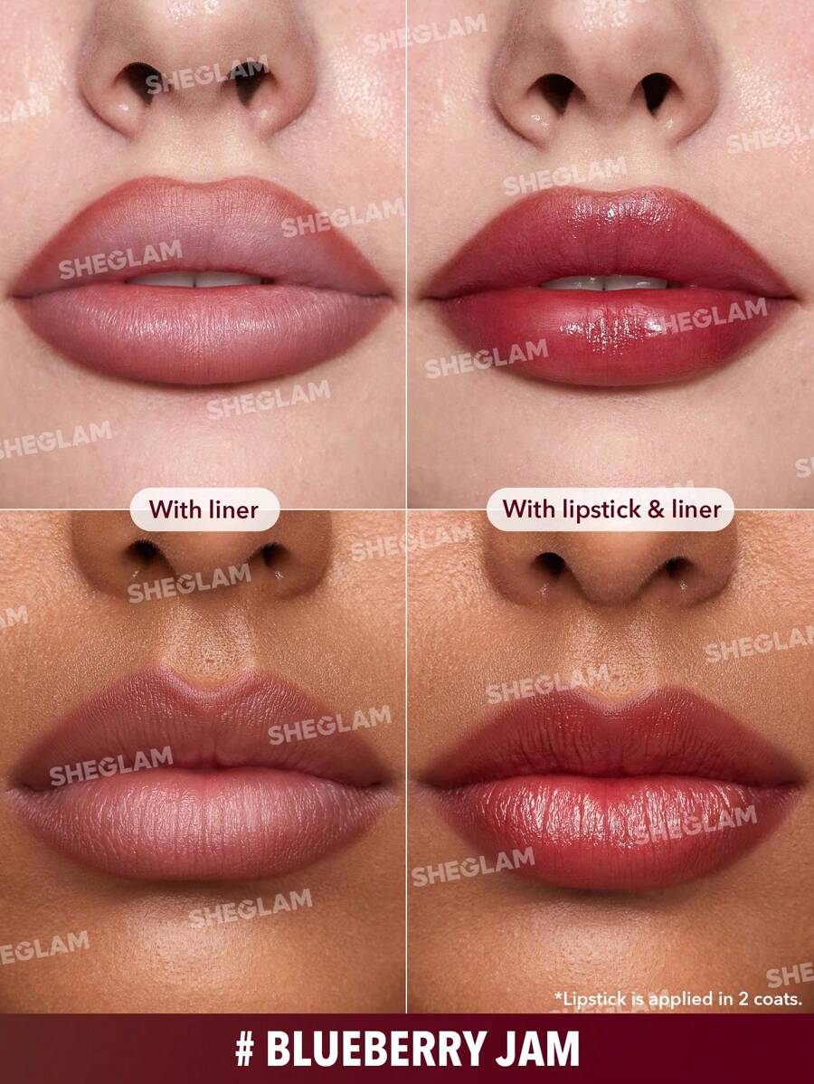 SHEGLAM أحمر شفاة قلم مزدوج