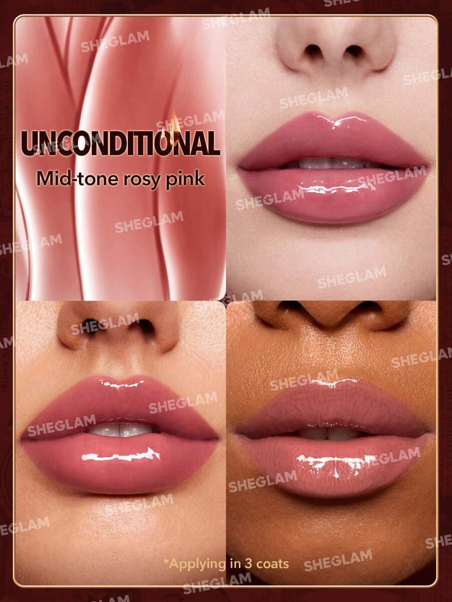 SHEGLAM ملمع شفاه مغذي من إمبر روز إيمورتال لوف