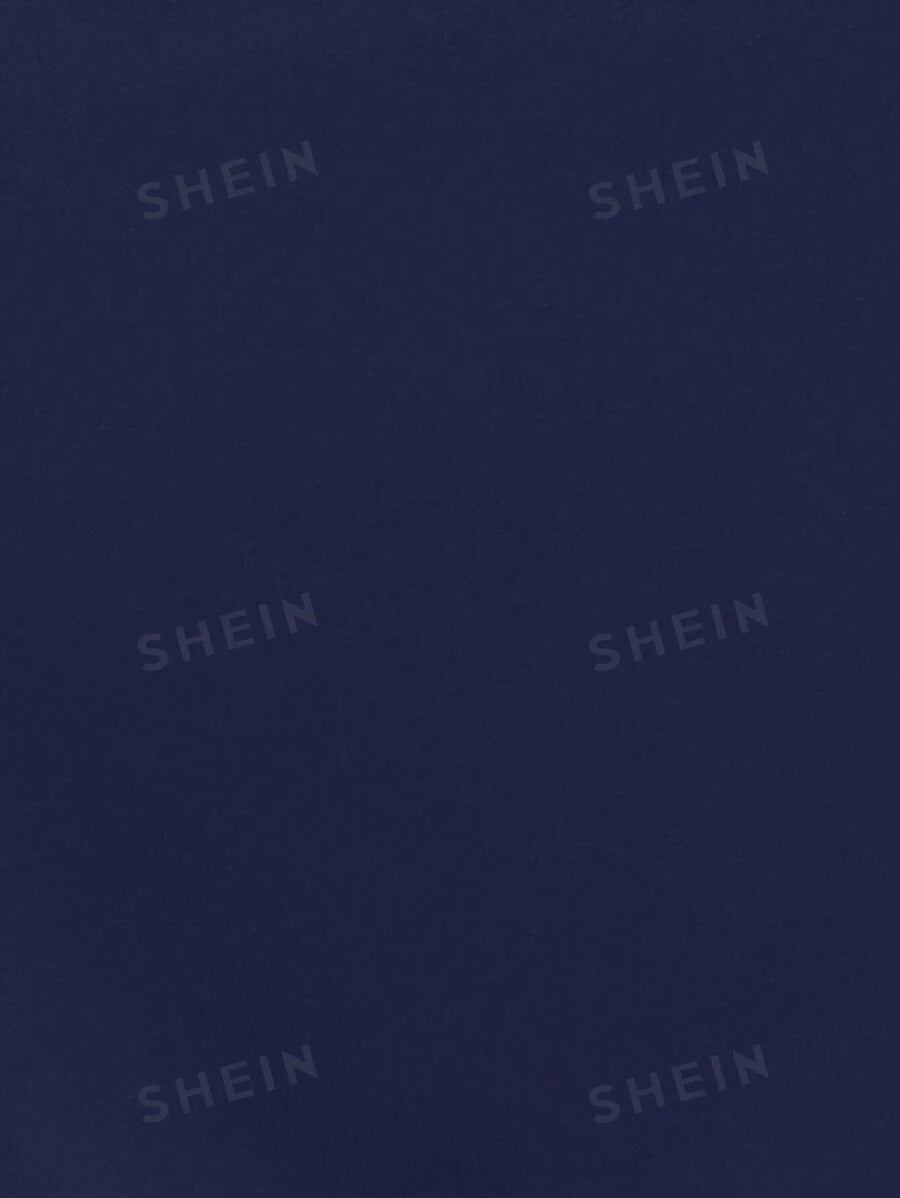 SHEIN LUNE معطف مطر بياقة مطوي مسنن اكمام راجلان صف ازرار مزدوجة حزام بمشبك
