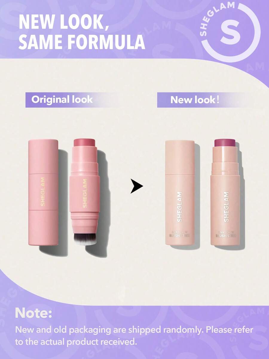SHEGLAM مكياج ستيك البلش-أحمر الخدود كريمي طويل الأمد ضد الماء وذوبانيه عالية للنساء غير لامعة عيد الميلاد