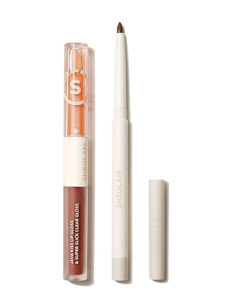 SHEGLAM Soft 90'S Glam طقم محدد شفاه وأحمر شفاه - طقم شفاه Haute Cocoa Lip Set عيد الميلاد شتاء عيد الشكر مكياج حفلات شاطئ سفر وردي مجموعة Y2K بلاك فرايدي