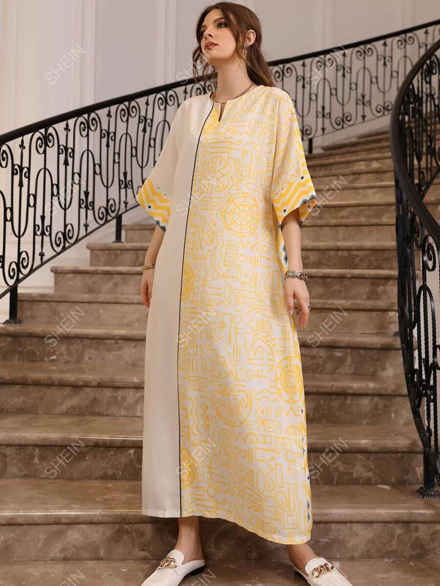SHEIN Najma فستان نسائي تونيك بأكمام دولمان