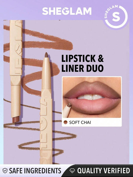 SHEGLAM Soft Chai  أحمر شفاه وقلم تحديد 2 في 1