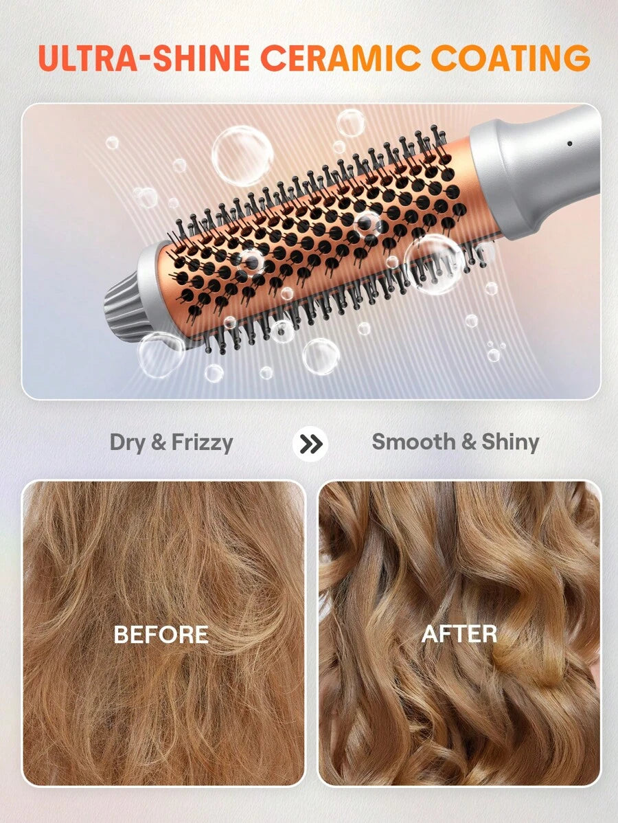 SHEGLAM HAIR فرشاة تصفيف حرارية شي جلام - 32 مم، فرشاة تجعيد الشعر وتكثيف الجذور، بتسخين سريع، أسنان مشط مطورة، خيارين لدرجة الحرارة، تصفيف آمن بدون تلف الشعر