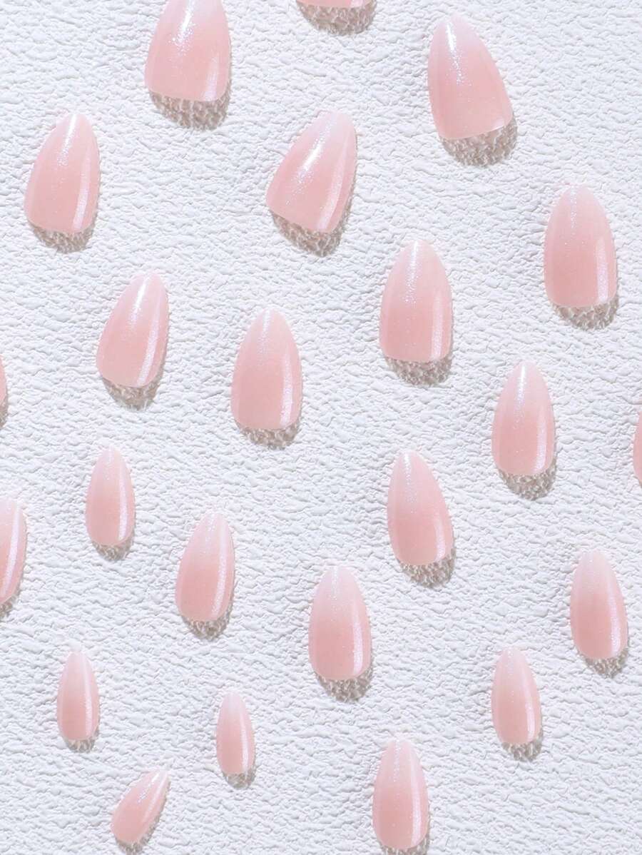 SHEIN أظافر (24 قطعة) على شكل لوزي مدبب قصير