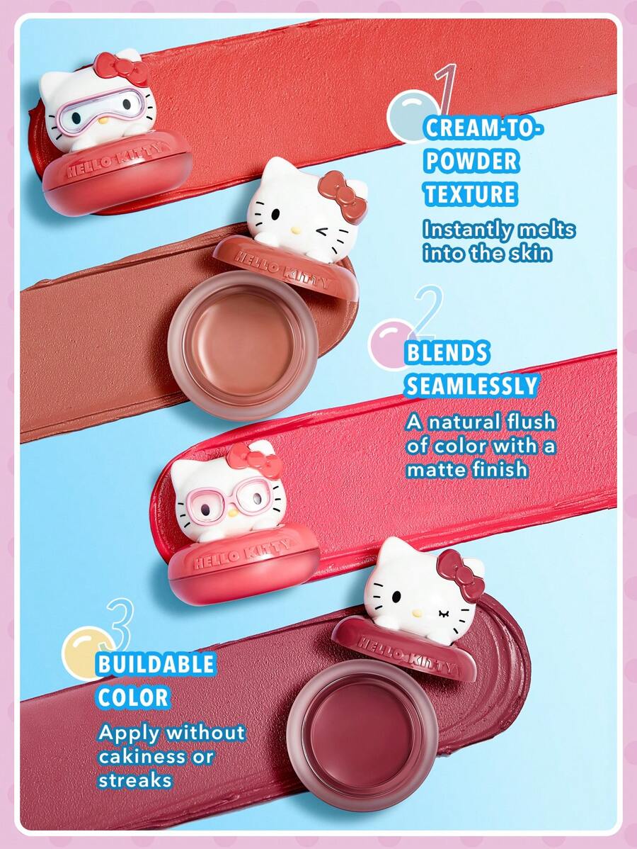 Hello Kitty｜SHEGLAM أحمر الخدود الكريمي Coastal Charm-Ocean Breeze