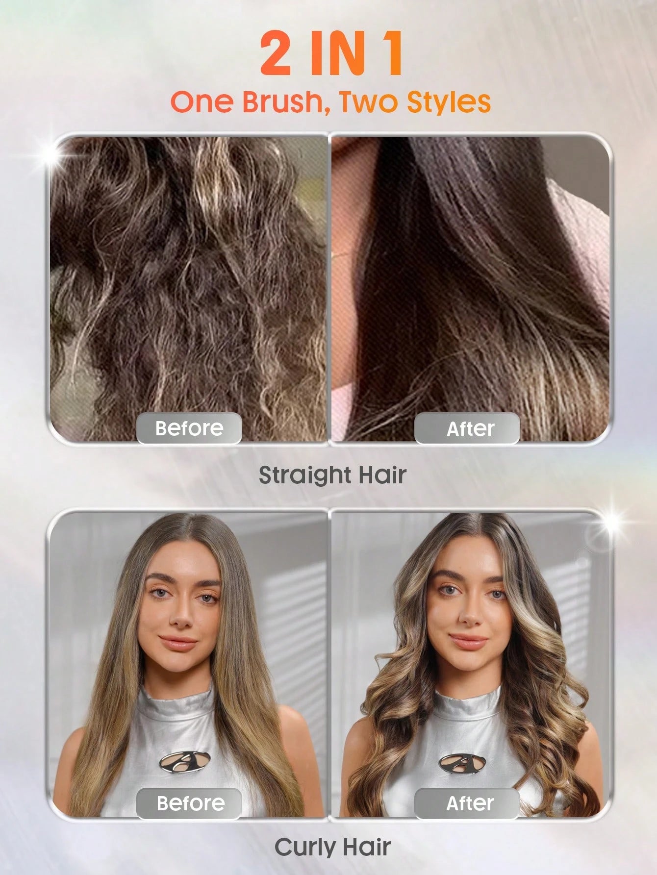 SHEGLAM HAIR فرشاة الشعر المصففة للشعر المجعّد بالحرارة