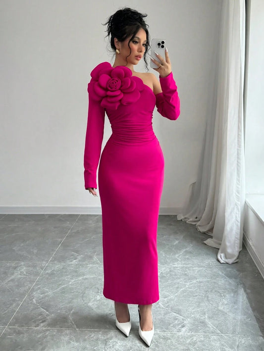 SHEIN Raffinéa فستان روز أنيق مطوي