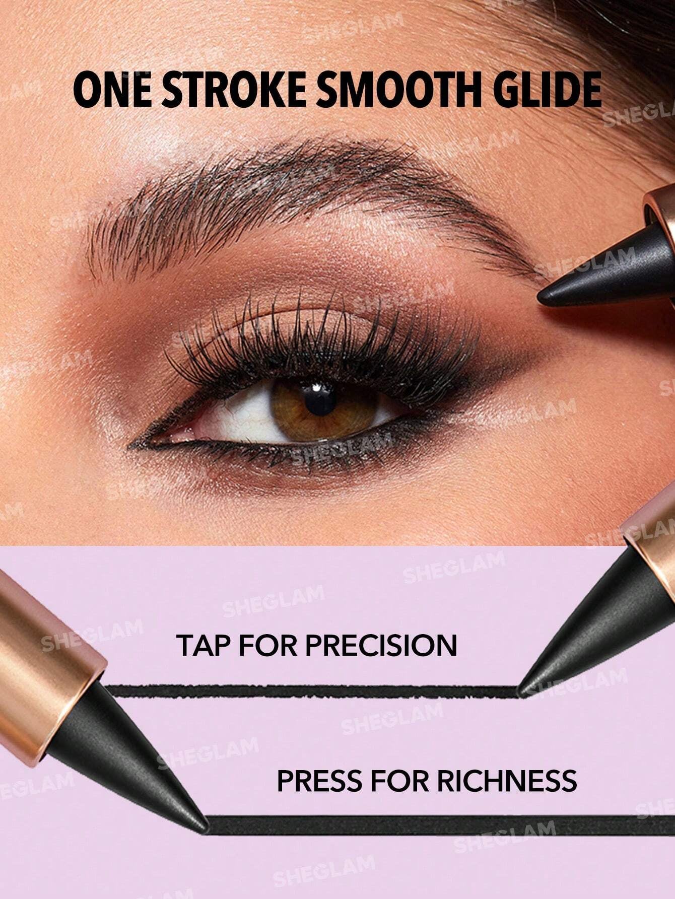 SHEGLAM EZ Glide Matte Eyeliner Pencil Highly Pigmented Black Smoky Eyes Matte Eyeliner Pencil Smudge-Proof Long-Lasting Ultra-Fine Eyeliner Blendable Smooth Cat Eye Eye Make up Black Friday Black Gift Eyeliner