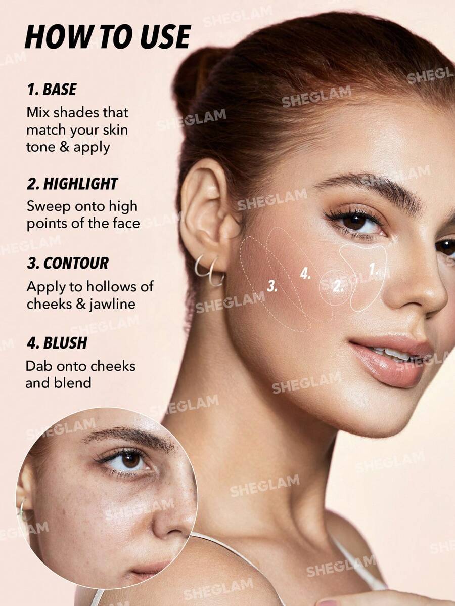 SHEGLAM Vanilla Sculpt باليت مكياج ألوان للوجه