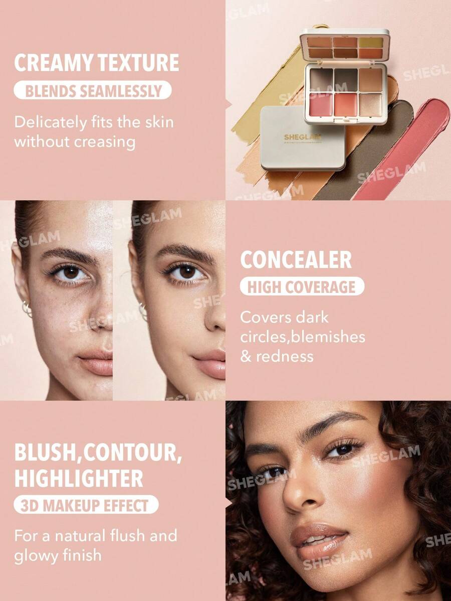 SHEGLAM Vanilla Sculpt باليت مكياج ألوان للوجه