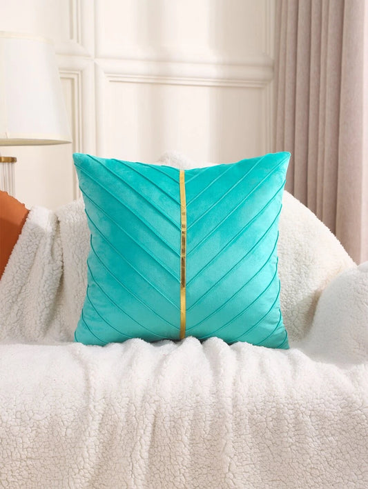 SHEIN Miater غطاء وسادة بدون حشو بلون أزرق 1 قطعة