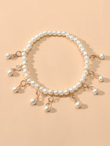 SHEIN سوار كاحل مزين بلؤلؤ اصطناعي