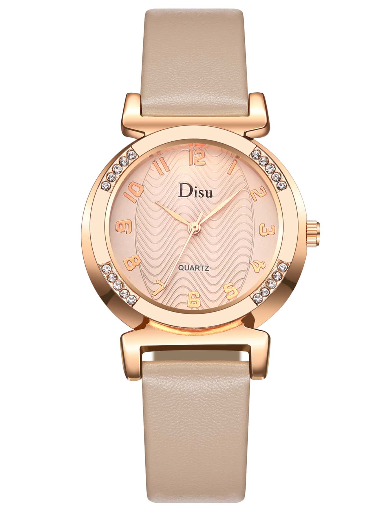 SHEIN DISU ساعة كوارتز دائرية راين ستون