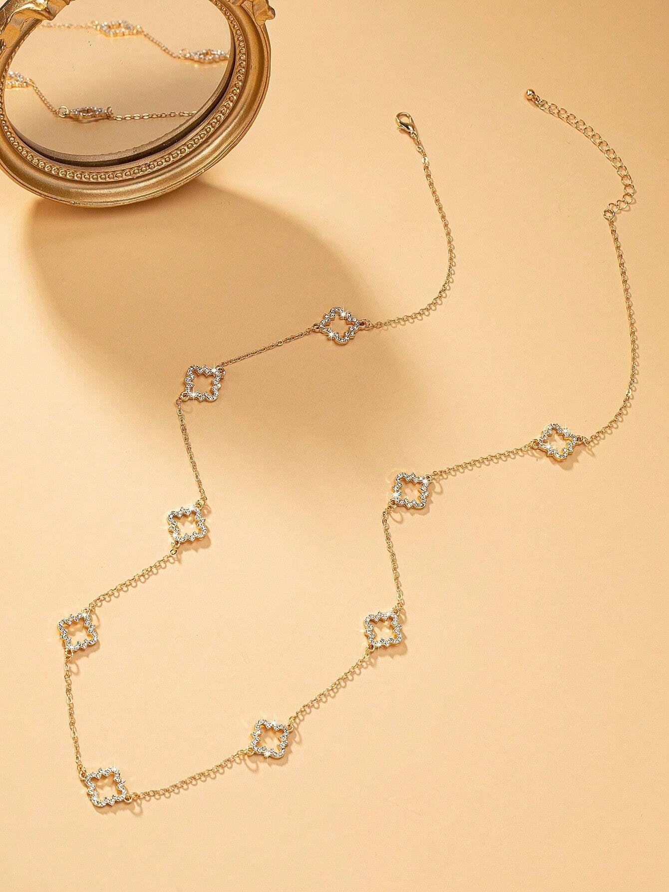 1Pc Fashion Iron Alloy Geometric Decor Long Necklace for Women for Daily Life