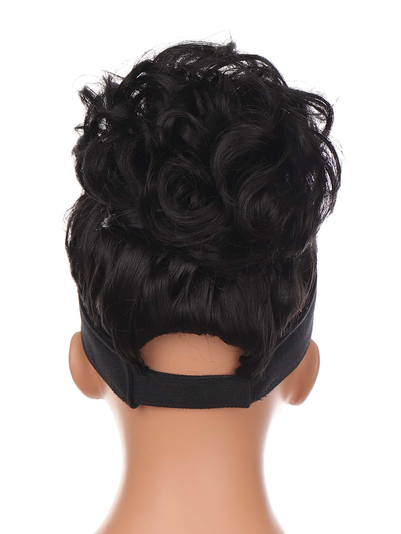 SHEIN إكسسوارات شعر كرلي فوضوي 6 بوصة أسود اصطناعي