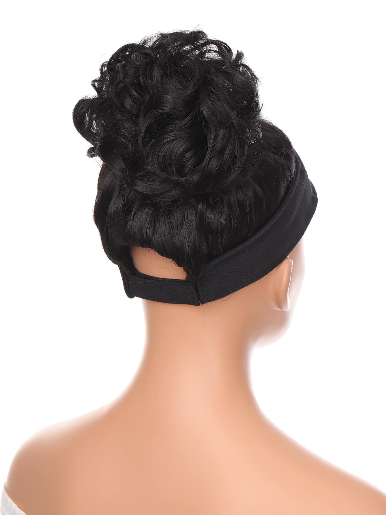 SHEIN إكسسوارات شعر كرلي فوضوي 6 بوصة أسود اصطناعي