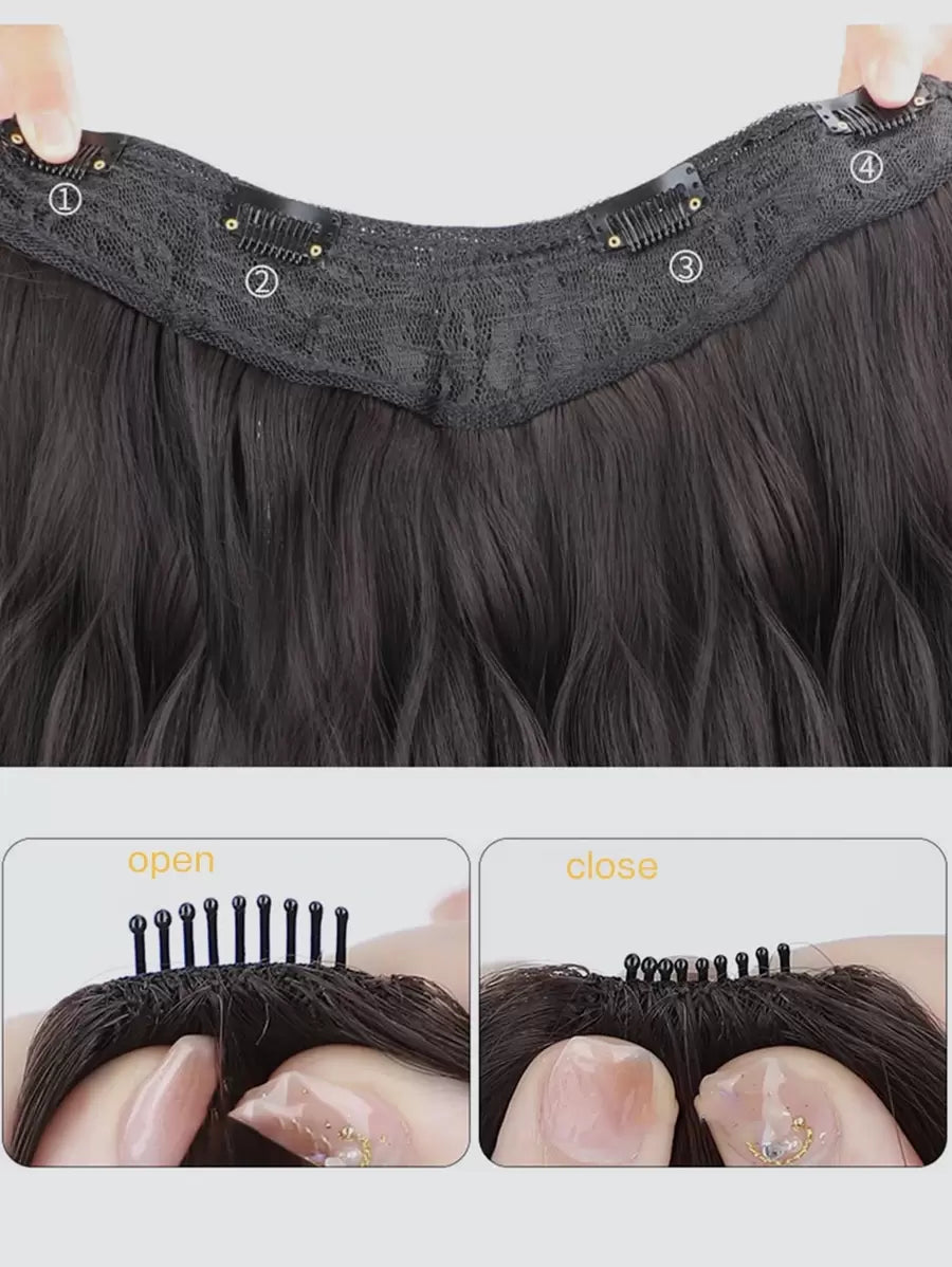 SHEIN وصلة شعر دبابيس 18 بوصة متوسط مجعد اصطناعية