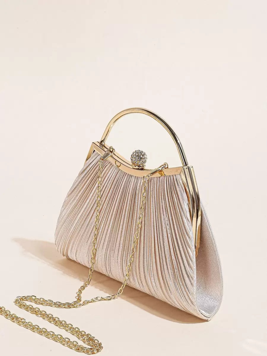 SHEIN حقيبة مساء مطوية باطار معدني