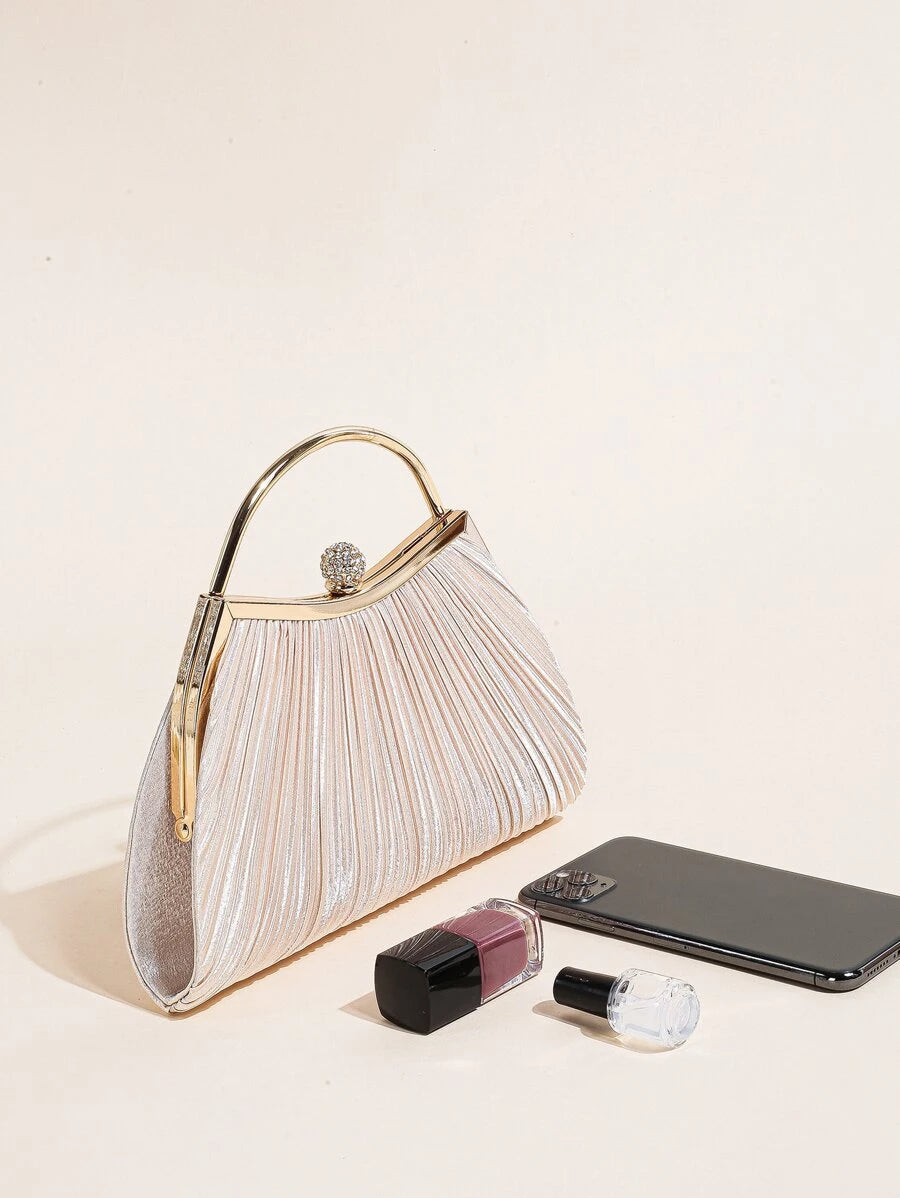SHEIN حقيبة مساء مطوية باطار معدني