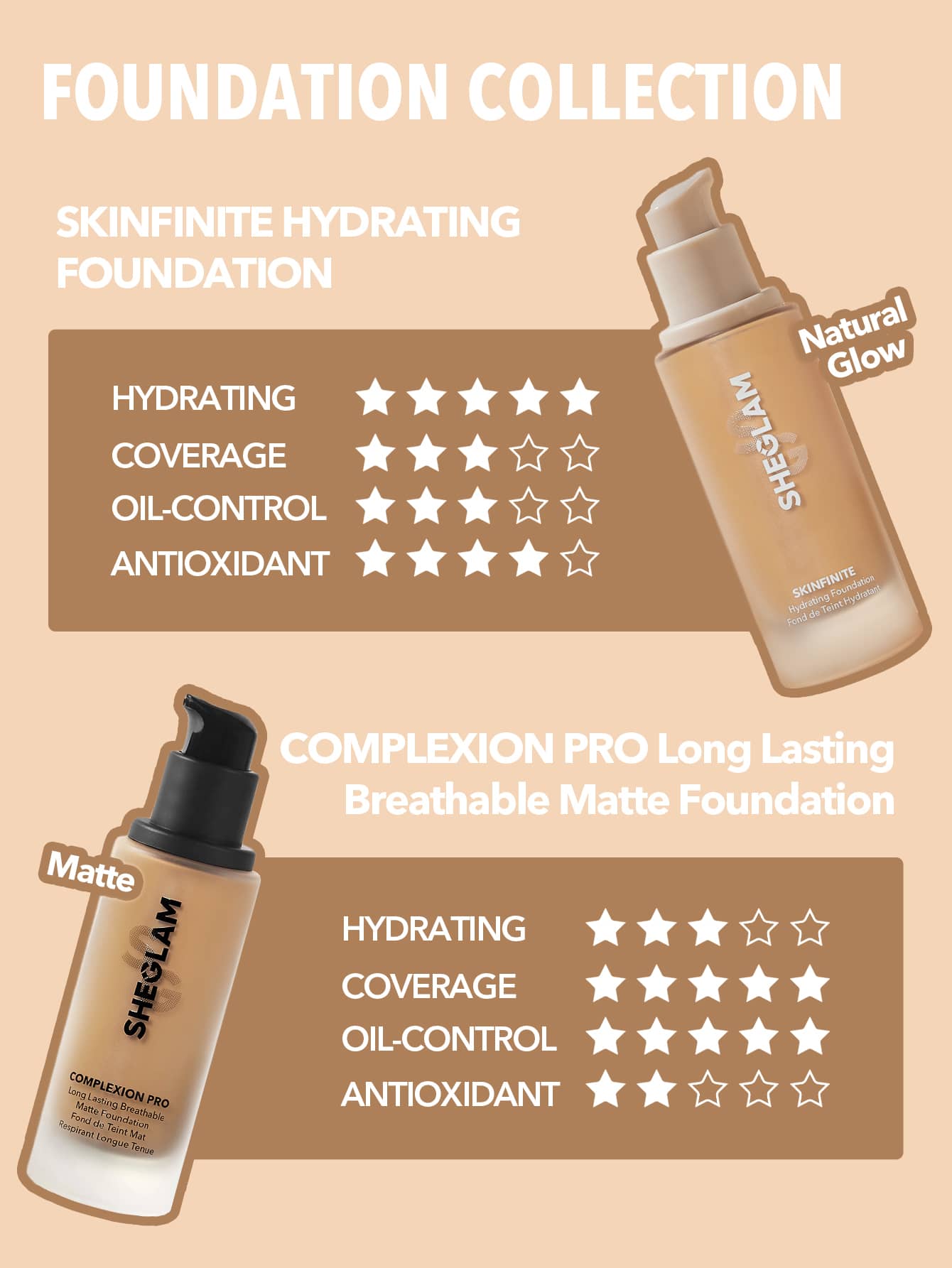 SHEGLAM Skinfinite Sand كريم أساس سائل خفيف