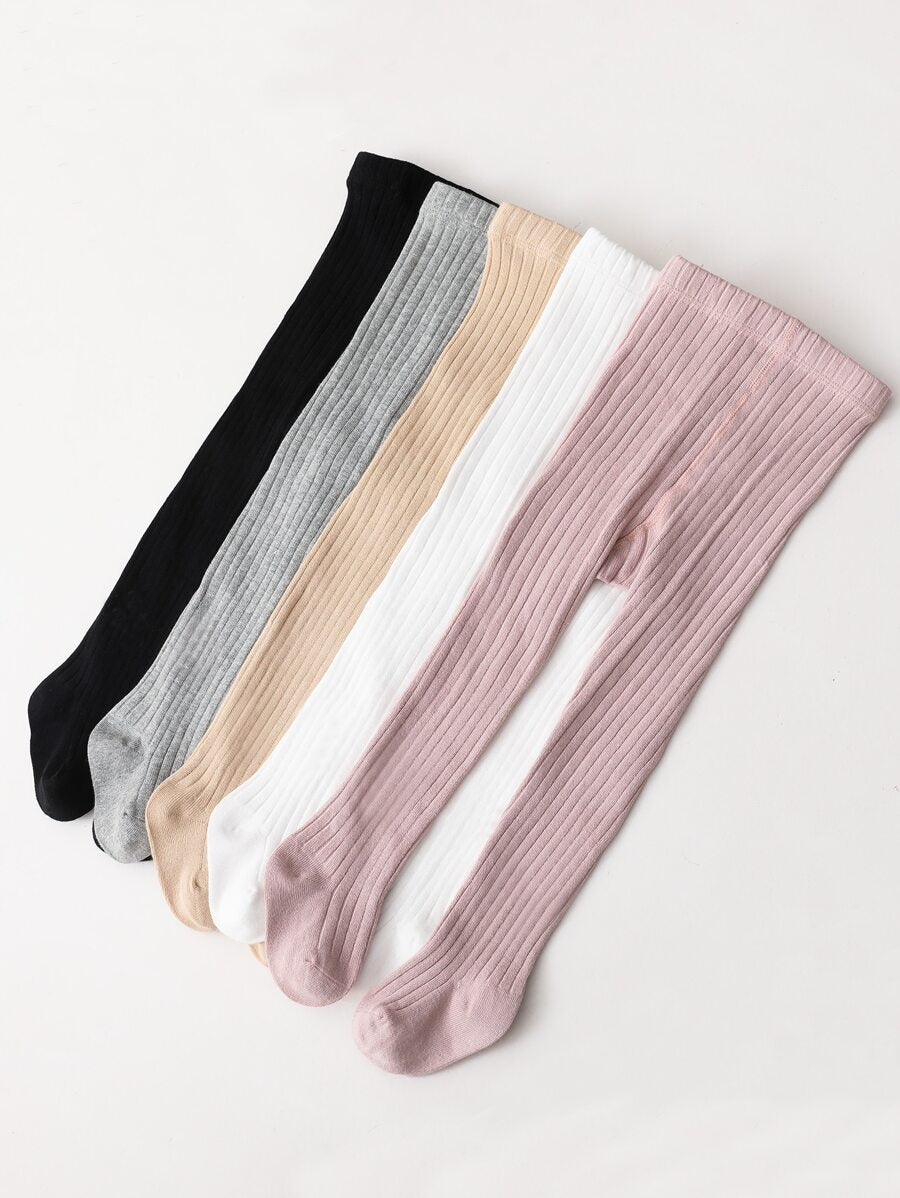 SHEIN طقم 5 سراويل جوارب أطفال بخطوط رأسية