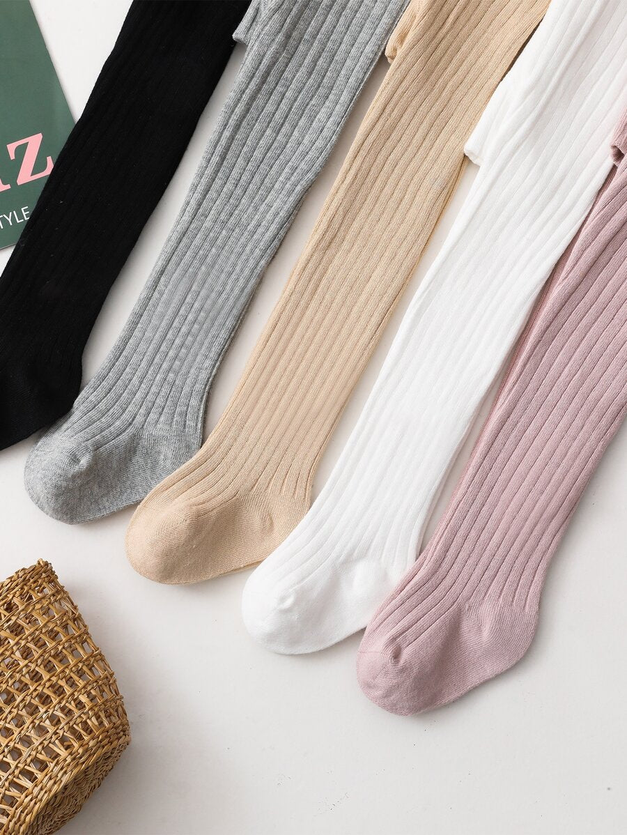 SHEIN طقم 5 سراويل جوارب أطفال بخطوط رأسية