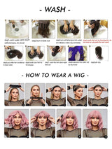 SHEIN باروكة بنية 28 بوصة كيرلي طويلة مقاومة للحرارة