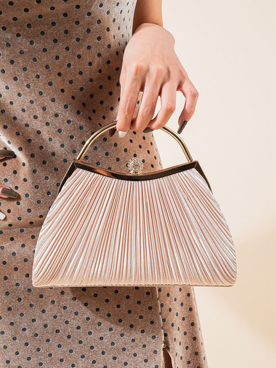 SHEIN حقيبة مساء مطوية باطار معدني