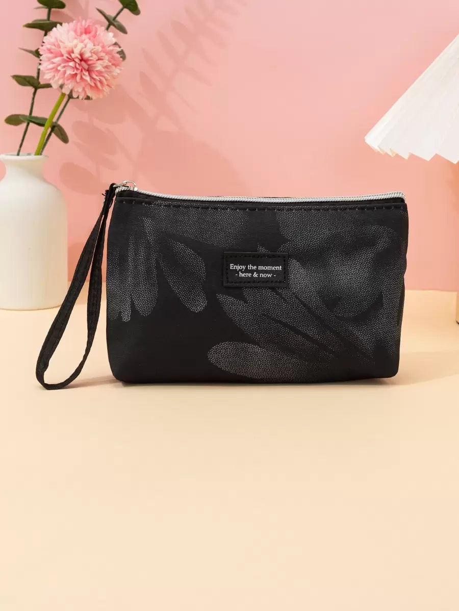 SHEIN حقيبة مكياج سوداء متعددة الاستخدامات للتخزين