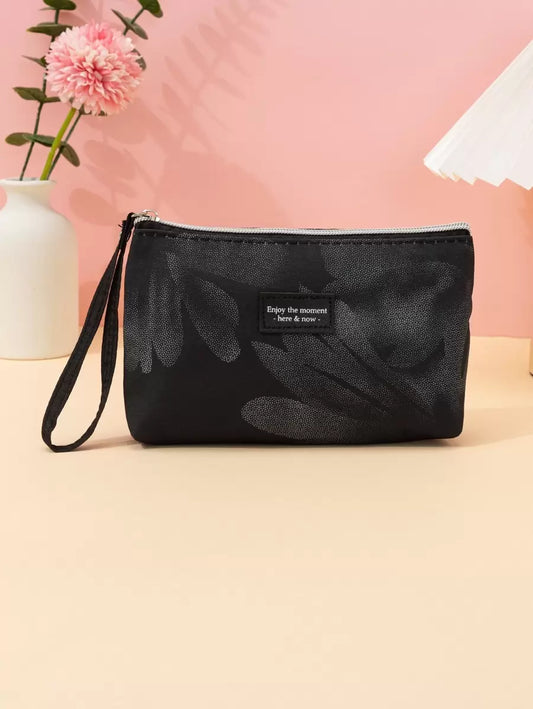 SHEIN حقيبة مكياج سوداء متعددة الاستخدامات للتخزين