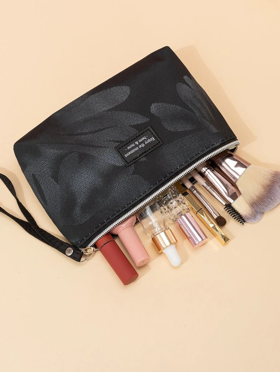 SHEIN حقيبة مكياج سوداء متعددة الاستخدامات للتخزين