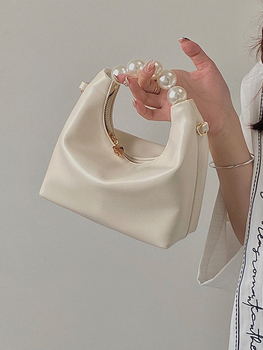 SHEIN حقيبة ساتشيل صغيرة مزينة بالخرز الاصطناعي أنيقة وكاجوال