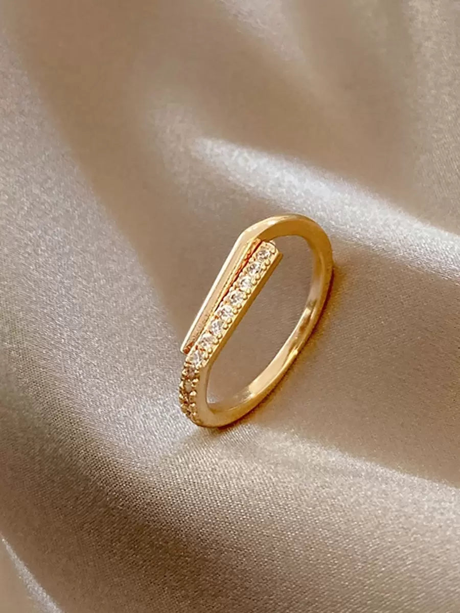 SHEIN خاتم مزين بحجر الراين