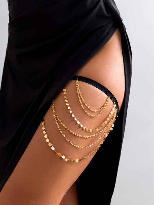 SHEIN سلسلة للفخذ مزخرف اسطواني