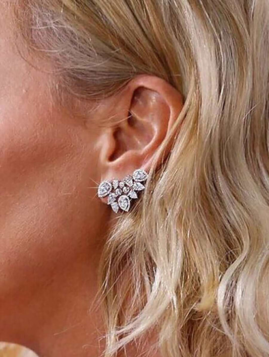 SHEIN زوج أقراط مسمارية بزركونيا