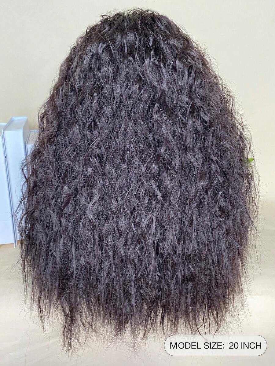 SHEIN باروكة شعر صناعي مقاوم للحرارة طويل 20 بوصة بموجات مائية