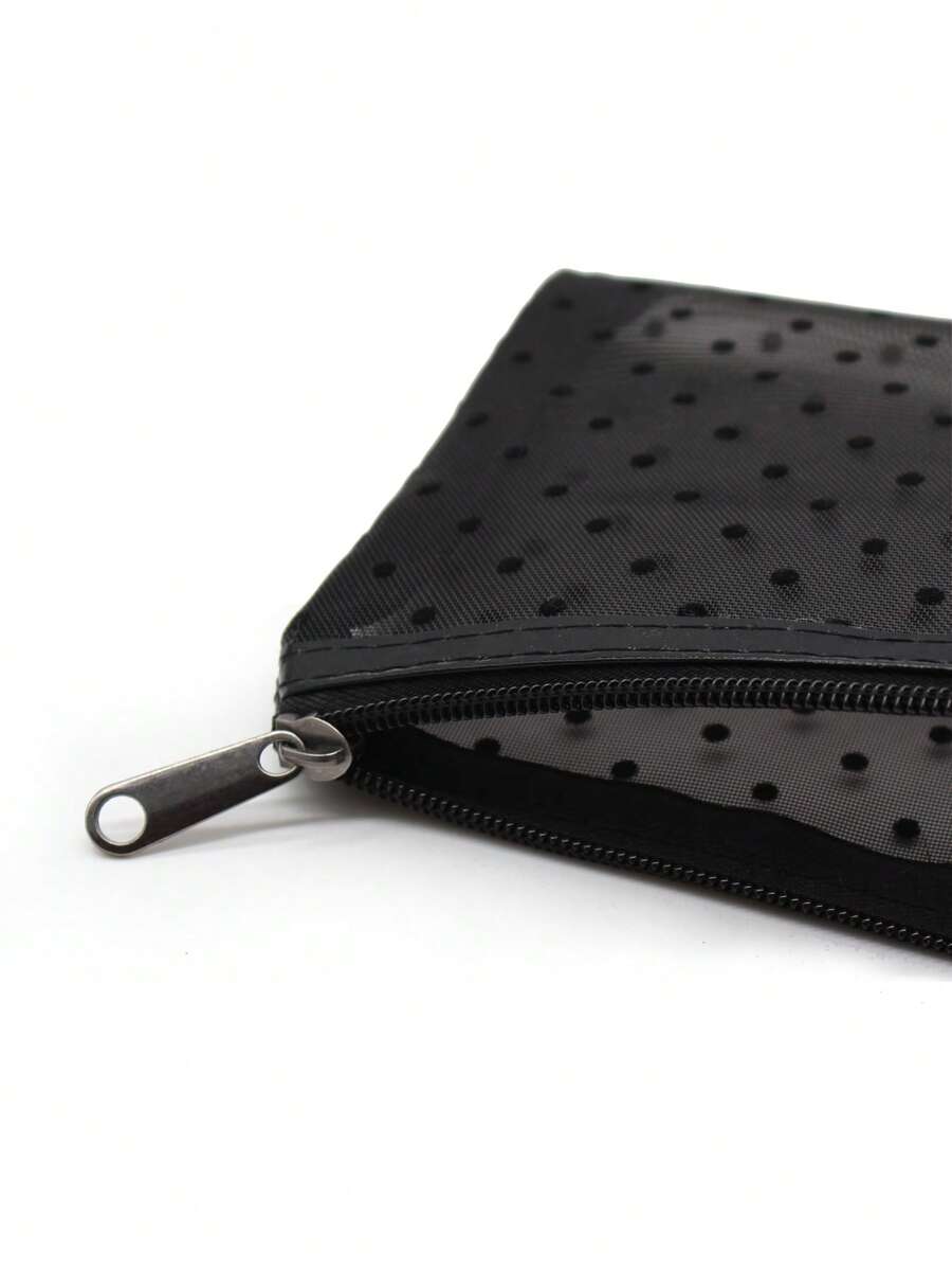 SHEIN حقيبة مكياج سوداء شبكية