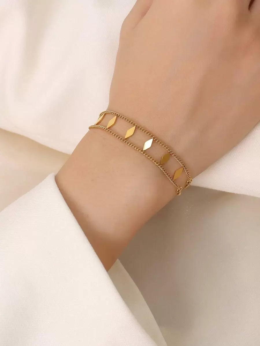 SHEIN سوار سلسلة فولاذ غير قابل للصدأ