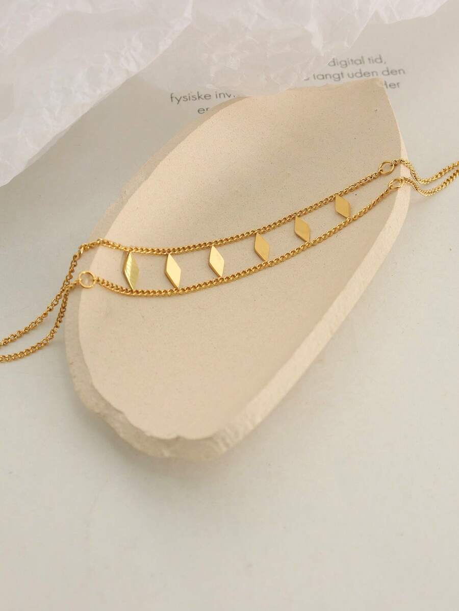 SHEIN سوار سلسلة فولاذ غير قابل للصدأ