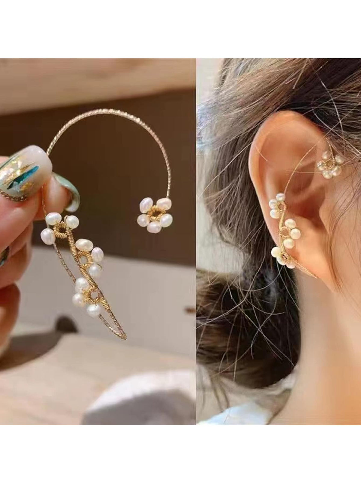 SHEIN حلق بندقية بلؤلؤة فاخرة تخطف الأنظار