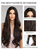 SHEIN باروكة بنية 28 بوصة كيرلي طويلة مقاومة للحرارة