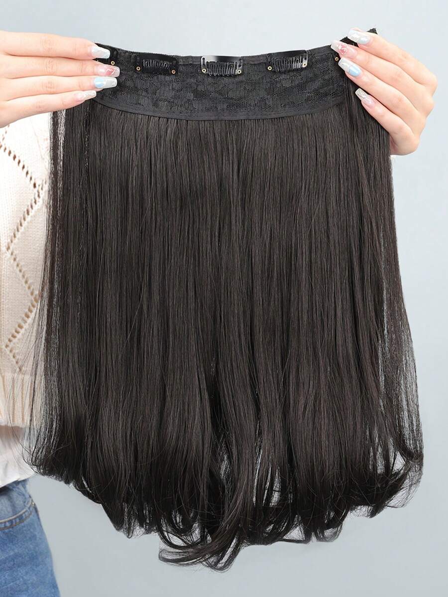 SHEIN وصلة شعر دبابيس قصير مجعد ألياف اصطناعية