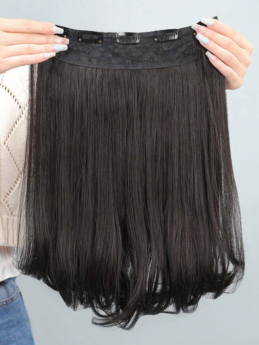 SHEIN وصلة شعر دبابيس قصير مجعد ألياف اصطناعية بطول 14 بوصة